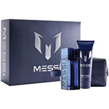 Messi 3 Piece Gift Set Eau De Parfum Body Wash 250ml Premium Travel Bag 100ml