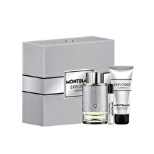Montblanc Set Montblanc: Explorer Platinum Eau De Parfum For Men 100ml & Explorer Platinum Eau De Parfum For Men 7.5ml & Explorer Platinum Cleansing Shower Gel For All Skin Types 100ml