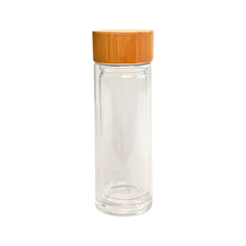 Nutra Organics Double Walled Clear Glass Flask 350ml