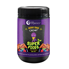 Nutra Organics Super Foods for Kidz Berry Choc Chunk 300g Powder