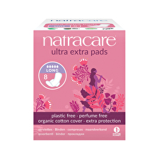 Natracare Ultra Extra Pads Long With Organic Cotton Cover X 8 Pack Sell Through