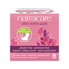 Natracare Ultra Extra Pads Regular With Organic Cotton Cover X 12 Pack Sell Through