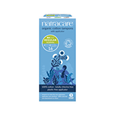 Natracare Organic Cotton Tampons Regular With Applicator X 16 Pack Sell Through