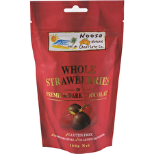 Noosa Natural Chocolate Co. Dark Chocolate Whole Strawberries 100g