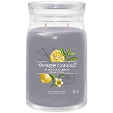 Yankee Candle Aromatic Candle Signature Large Glass Black Tea & Lemon 567 G