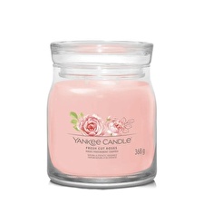 Yankee Candle Aromatic Candle Signature Glass Medium Fresh Cut Rose S 368 G