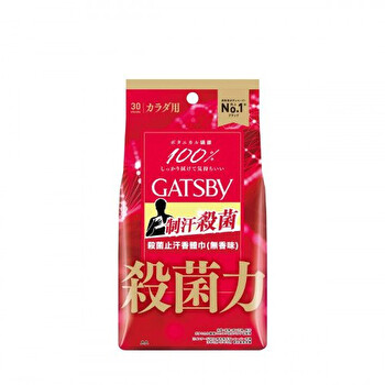 Mandom Gatsby Biocore Deodorant Body Paper - Unscented - 30 pcs