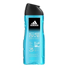 Adidas Ice Dive Aquatic Shower Gel Face Body Hair All Skin Types 400ml