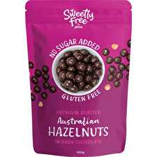 Sweetly Free Hazelnuts Dark Chocolate No Sugar Added 100g