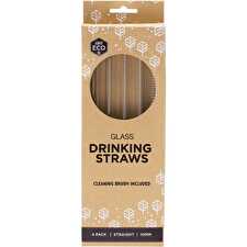 Glass Straws Straight 4pk