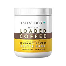Paleo Pure Instant Loaded Coffee (Unsweetened with C8 C10 MCT Powder) Butter Bomb 160g