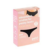 Pelvi Leakproof Underwear Bikini Black Xl