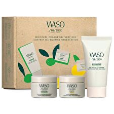 Shiseido Waso Moisture Charge Kit Woman Set Oil Cleanser 30ml & Moisturizer 15ml & Sleeping Mask 15ml