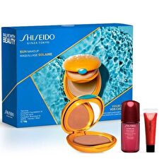 Shiseido Sun Makeup - Bronze Woman Set (water Resistant 12g & Serum 10ml & Shimmer Gel Gloss 07shin 2