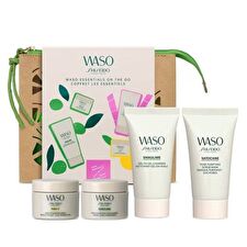 Shiseido Waso Esentials On The Go Woman Set (oil Clener 30ml & Cream 15ml & Sleep Mask 15ml & Scrub M