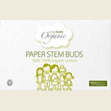 Simply Gentle Organic Paper Stem Buds 100% Organic Cotton Tips 200