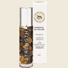 Essential Oil Roller 24K Gold Strength Tiger Eye 10ml