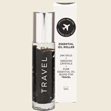 Essential Oil Roller 24K Gold Travel Obsidian 10ml