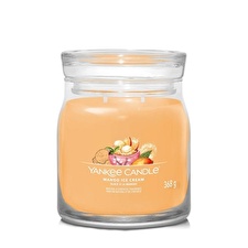 Yankee Candle Aromatic Candle Signature Glass Medium Mango Ice Cream 368 G