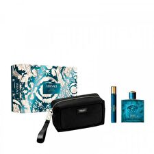 Versace Eros Eau De Parfum Gift Set Eau De Parfum 100ml Miniature Eau De Parfum 10ml And Cosmetic Bag 100ml