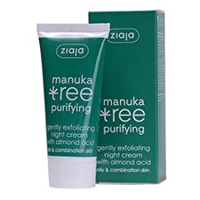 Ziaja Night Cream Gently Exfoliating Manuka Tree Purifying 50ml