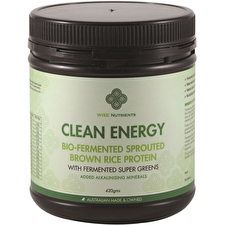 Wise Nutrients Clean Energy Brwn Rice Protn Supr Greens 420g