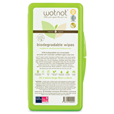 Wotnot Biodegradable (Baby) Wipes x 20 Pack Hard Travel Case