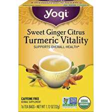 Herbal Tea Bags Sweet Ginger Citrus Turmeric Vitality 16pk