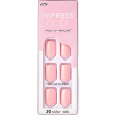 Kiss Self-adhesive Nails Impress Color Pick Me Pink 30 Pcs