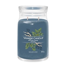Yankee Candle Aromatic Candle Signature Glass Large Bayside Cedar 567 G
