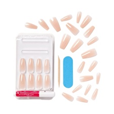 Kiss Adhesive Nails Bare But Better Nails - Nude Drama 28 Pcs