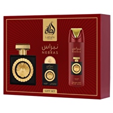 Lattafa Perfumes Nebras Gift Set Eau De Parfum 100ml Deospray 200ml And Eau De Parfum 20ml 100ml
