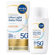 Nivea Sun Ultra Light Tinted Fluid Spf 50+ - Ultralehký Tónovací Pleťový Fluid 40ml