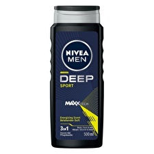 Nivea Shower Gel For Face Body And Hair For Men Deep Sport Men (body Face & Hair Shower Gel) - Volume: 500ml