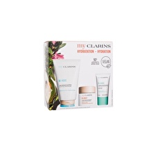 Clarins Set Clarins: My Re-boost Hydrating Energizing Morning Cream For Face 50ml & My Re-charge Hydrating Night Sleeping Mask 15ml & My Re-move Purifying Cleansing Gel For Face 125ml