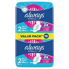 Always Ultra Day Super Duo Sanitary Napkins 16 Pcs
