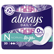 Always Panty Liners To Go Normal 20 Pcs
