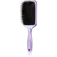 BrushArt Boar Bristle Paddle Hairbrush ( Metalická Lila ) - Plochý Kartáč