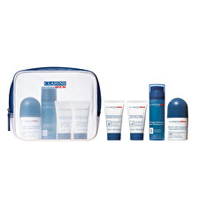 Clarins Men Grooming Essentials Travel Set Shampoo & Shower 30ml/face Wash 30ml/gel 50ml/antitranspirant Roll On 50ml/eye Gel 3ml 163ml
