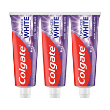 Colgate Advanced White Purple Trio Toothpaste 3x 75ml