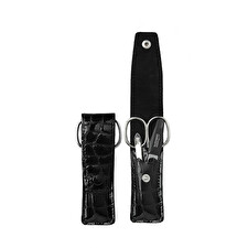DuKaS Black Travel Manicure Solingen Artificial Leather Pl808