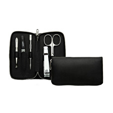 DuKaS Black Manicure Set For Men With Zipper 5-piece Premium Line