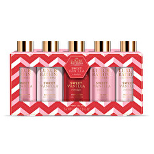 The Luxury Bathing Company Vanilla & Almond Shower Gel Gift Set 5 Pcs