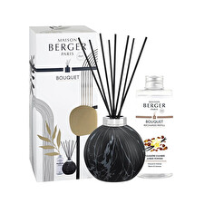 Maison Berger Paris Gift Set Aroma Diffuser Marbrure Black & Amber Powder Refill 180ml