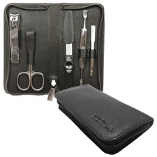 Pfeilring Solingen Manicure Set Made Of Genuine Leather 5 Pieces Black