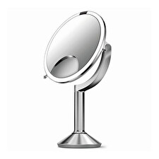 Simplehuman Rechargeable Cosmetic Mirror Sensor Trio With Touch Control And Led Illumination 1x / 5x / 10x Magnification - Variant: Brushed Stainless Steel