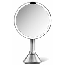 Simplehuman Mirror With Touch Control Of Light Intensity Dual Light Stainless Steel